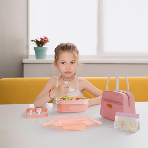 Leakproof Bento Box & Insulated Lunch Bag Set for School and Work