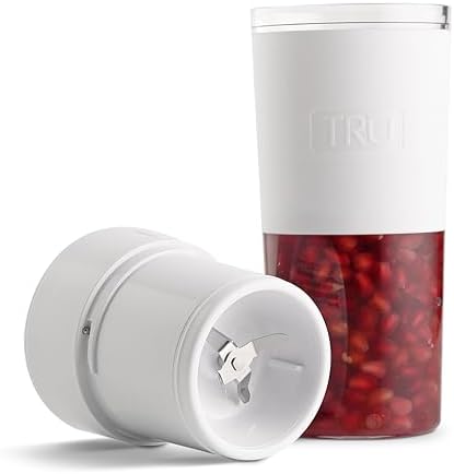 TRU Hydration Blender with Single-Button Operation & USB Rechargeable Battery - Mini Personal Blender for Fruit Smoothies - Portable Travel Blender for Single Servings - White - Image 2