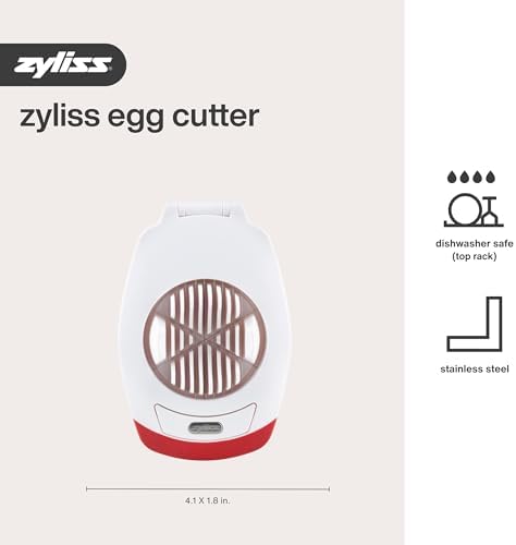 ZYLISS Egg Slicer - Non Slip, Egg Cutter and Wedger with Built in Shell Piercer - Image 6
