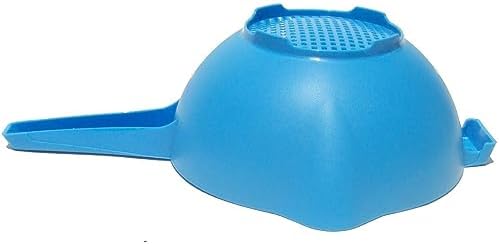 2 Quart Colander Strainer with Handle in Blue