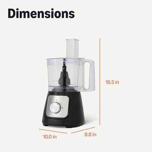 Amazon Basics Food Processor and Vegetable Chopper with 10 Cup Bowl, 2-Speed, 500 Watt Motor, Pulse Function, Dishwasher Safe Parts, Black - Image 5