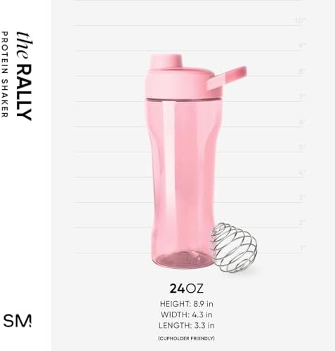 Simple Modern Rally Plastic Protein Shaker Bottle with Ball | 24oz Leakproof Cup for Protein Shakes, Mixes, Electrolytes, Pre Workout | Blush Mix - Image 5