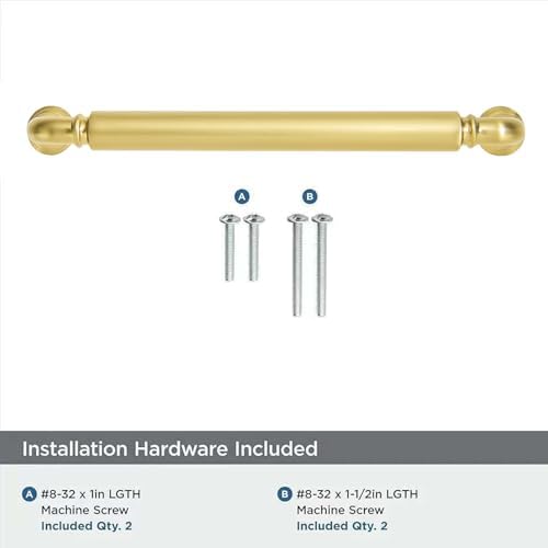 10-Pack Vibrant Brushed Brass Cabinet Pulls Modern Heavy-Duty Solid 3-3/4 Inch(96mm) Hole Center Drawer Pulls Cabinet Hardware Suitable for Kitchen Cabinets Bathrooms
