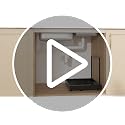 Under Sink Organizer, L-Shaped Pull Out Cabinet Rack for Kitchen