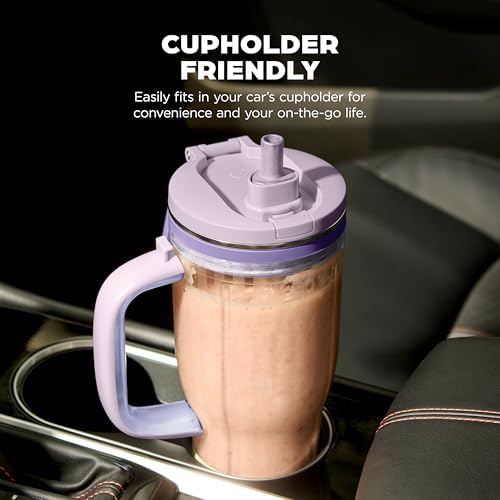 Ninja BlendBOSS 26oz Travel Tumbler & Straw, Purple, XSKDB326SLPR - Image 5
