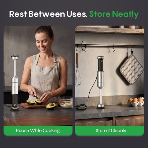 Immersion Blender Handheld, Hand Blender with Variable Speed Trigger