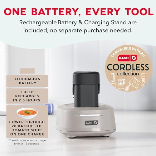 Dash Cordless Immersion Blender, Stainless Steel Blades, French Grey - Image 6