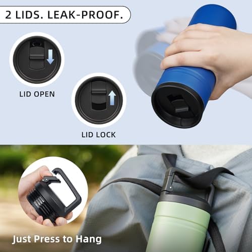 BJPKPK 20 oz Insulated Travel Water Bottle, Coffee Tumbler Stainless Steel - Image 6