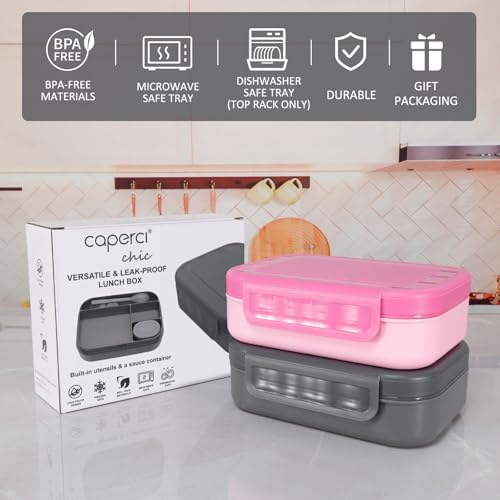47oz Stackable Bento Lunch Box for Adult & Teens BPA-Free Container