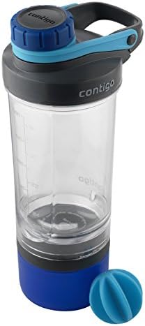 Contigo Shake & Go Fit Shaker Bottle with Storage Container, 22 oz, Carolina Blue - Image 3