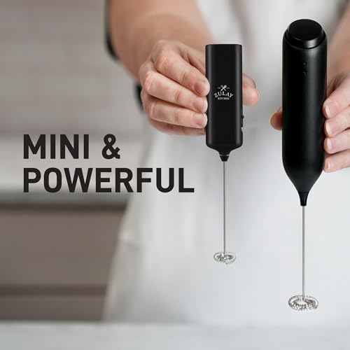 Zulay Kitchen Mini Mighty Milk Frother Wand, Powerful Coffee Frother, Black - Image 7