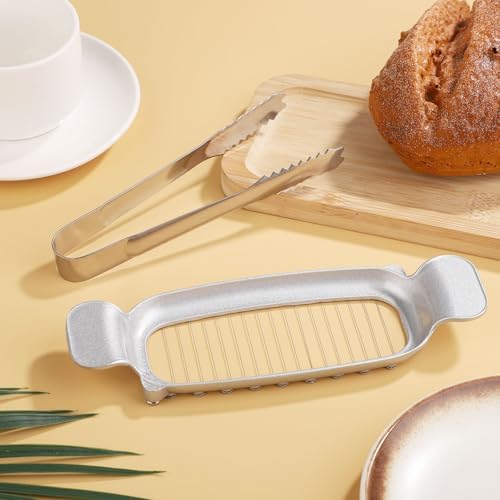 Stainless Steel Cheese Cutter and Butter Slicer with Cheese Tong - Image 7