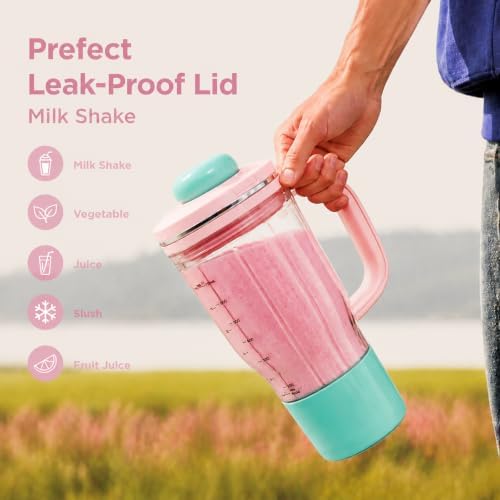 26oz Replacement Cup with Straw for Ninja BlendBoss Blender (Pink) - Image 6