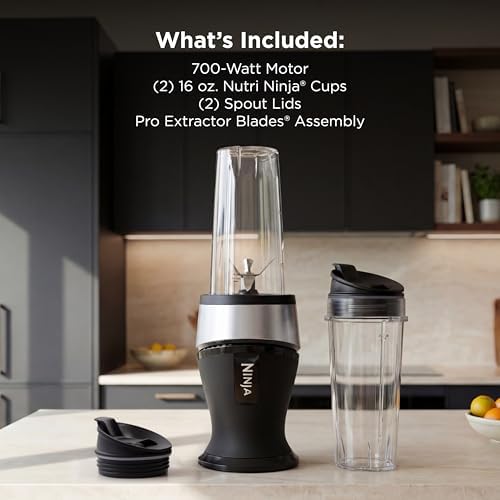 Ninja Fit Compact Personal Blender, 700W, (2) 16oz Cups, QB3001SS - Image 6