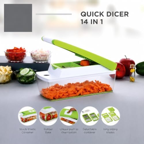 14-in-1 Vegetable Chopper Quick Dicer Cutter with Container - Image 6