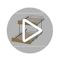 Pull Out Cabinet Organizer 20"W x 21"D Wood and Wire Storage Shelf