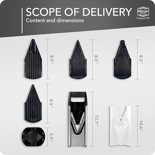 Börner by Reston Lloyd Mandoline Slicer V6 (Starter Set) • Stainless Steel Slicer with V-Blade • Adjustable Kitchen Slicer for Vegetables & Fruits • Various Thicknesses & Grater - Image 6