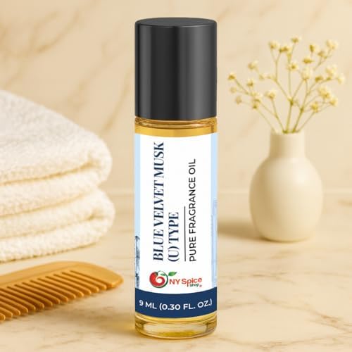 NY Spice Shop Blue Velvet U Musk Type Fragrance – Pack of 5 Musk Inspired Blend – Aromatic Body Oil with Warm Deep Musky Long Lasting Aroma – Layering Fragrance Oil for Personal Scent Collection - Image 6