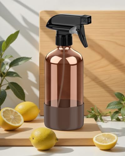 Bontip Amber Glass Spray Bottle, 16 oz with Brown Silicone Sleeve, 1 Pack - Image 6