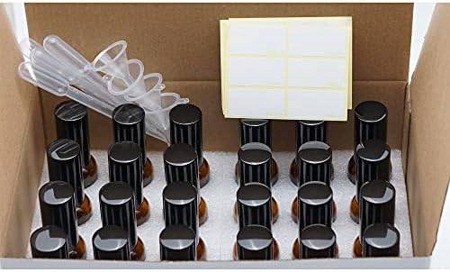 YIZHAO Clear Glass Spray Bottles 1oz, with Small Fine Mist Spray, Metal Cap, Refillable for Essential Oil,Travel,Cleaning,Perfume,Aromatherapy,Makeup β 24 Pcs - Image 6