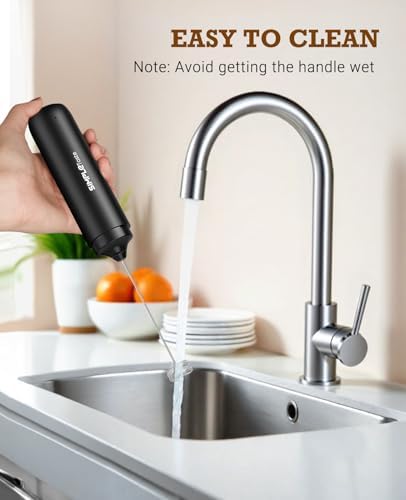 SIMPLETASTE Rechargeable Milk Frother Handheld Dual Coil Whisk Head Mixer - Image 6