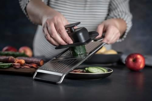 Kuhn Rikon Essential Mandoline Slicer – Adjustable Stainless Steel Blade for Vegetables & Fruit – Non-Slip Base, Safety Hand Guard Included - Image 5
