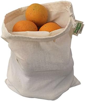 Potato Storage Bags for Pantry - Organic Cotton Potato Sacks - Washable Potato Keeper & Potato Holder with Drawstring - Root Vegetable Storage Sacks for Onion, Potato, Garlic (3 X Large - 14"x18")