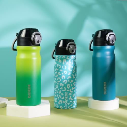 BJPKPK 18 oz Water Bottle with Straw & Handle, Insulated Stainless Flask - Image 6