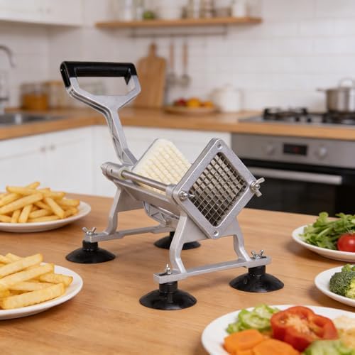 Hakka French Fry Cutter, Commercial Vegetable Chopper Potato Slicer Stainless Steel French Fries Machine with Suction Feet for Patatoes/Carrots/Cucumbers, including 3 Blades(1/4", 3/8",1/2") - Image 6