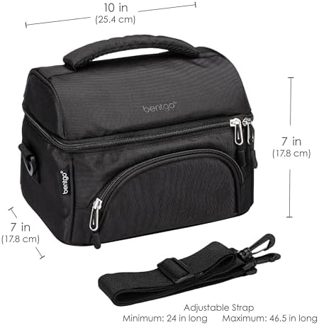 Deluxe Insulated Lunch Bag with Adjustable Strap & Outer Pocket