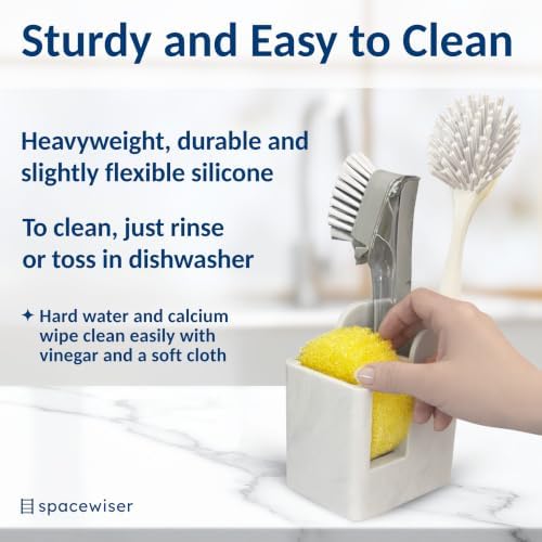 Silicone Sink Caddy – Sponge Dish Brush Holder for Kitchen Sink
