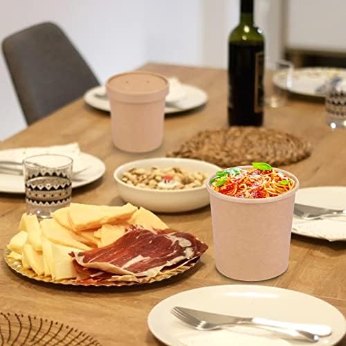 Wuadua Soup Containers with Lids Paper Ice Cream Containers 16oz 50 Pack - Image 6