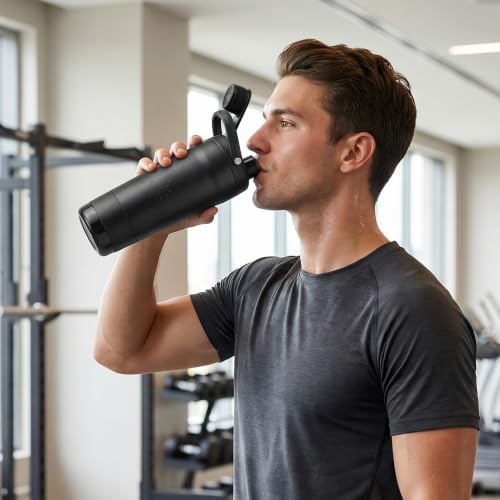 Fijinhom 24 oz Insulated Shaker Bottle with Portable Powder Container. - Image 6