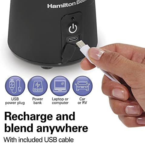 Hamilton Beach Blend-Now Cordless Portable Personal Blender for Smoothies - Image 6