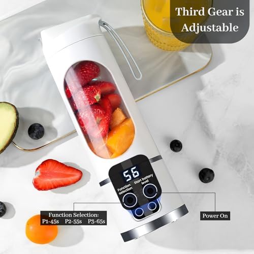 HomeBeyond 15oz Portable Personal Size Blender, Cordless Mini Blender for Shakes & Smoothies, USB-C Rechargeable, BPA Free Travel Juicer, Powerful Blending Suit in Office/Home/Gym - Image 6