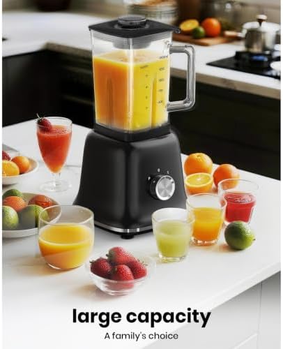 Countertop Blender, Smoothies and Kitchen Use, 25000PRM & 58Oz Glass Jar - Image 6