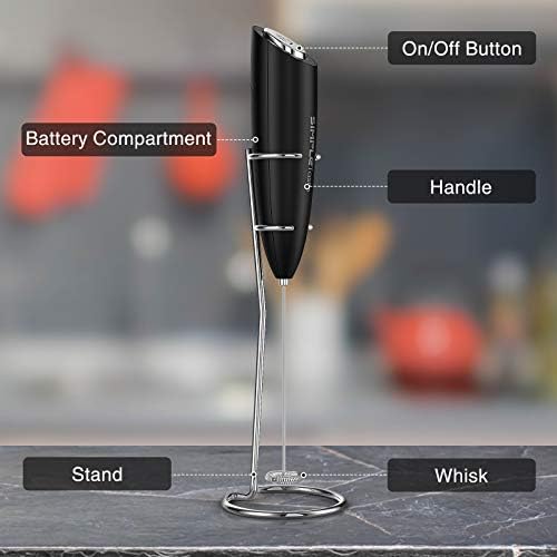 SIMPLETASTE Milk Frother Handheld Electric Foam Maker Battery Operated - Image 6