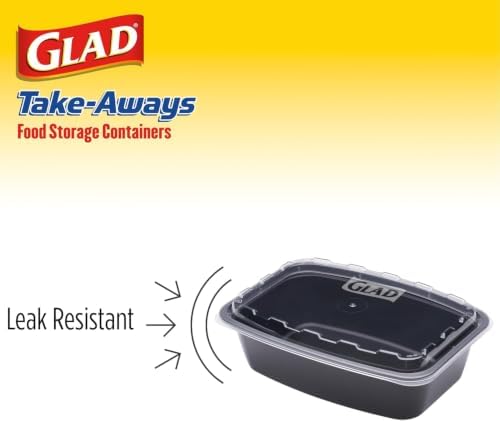 Take-Aways 38 oz Food Storage Containers, 90 Pack, Snap-Seal Lids, Made in North America, Microwave, Freezer & Dishwasher Safe