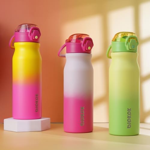 BJPKPK 25 oz Insulated Water Bottle, Straw, Handle, Stainless Steel Flask - Image 6