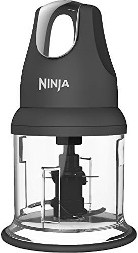Ninja Food Chopper Express Chop with 200-Watt, 16-Ounce Bowl for Mincing, Chopping, Grinding, Blending and Meal Prep (NJ110GR), Gray by Unknown