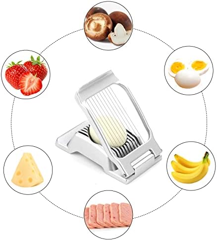 2 Packs Egg Slicer,Strawberry Slicers, Stainless Steel Wire Egg Slicer - Image 6