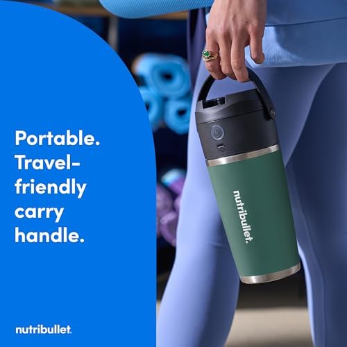 nutribullet Flip Portable Blender with Insulated Cup, Eucalyptus, NBPB50350EUC - Image 6