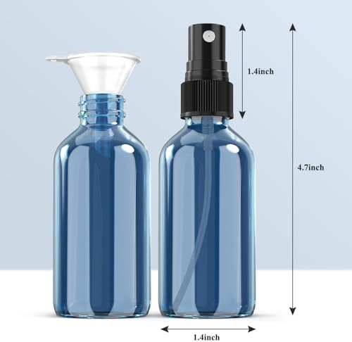 Wedama Spray Bottle, 2 oz Fine Mist Glass Spray Bottles, Little Refillable Liquid Containers for Watering Flowers Cleaning (16 Pack Indigo Blue) - Image 7