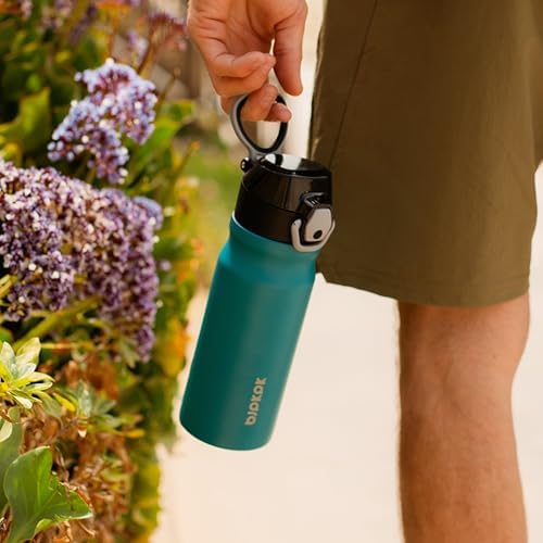BJPKPK 14 oz Insulated Water Bottle, Straw, Handle, Stainless Steel Flask - Image 6