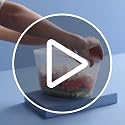 Premium Reusable Silicone Leak-Free Food Storage Bowl, Clear, 8-Cup