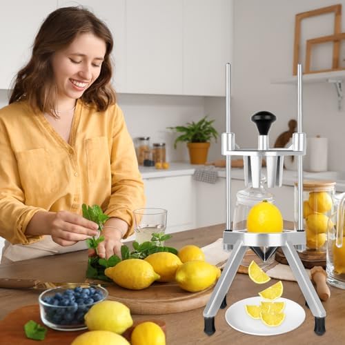 Commercial Lemon Cutter 8-Section with V-Shaped 420 Stainless Steel Blades Stainless Steel Blade Fruit Lemon Slicer Wedges Cutter for Fruits and Vegetables for Home&Commercial Use - Image 7