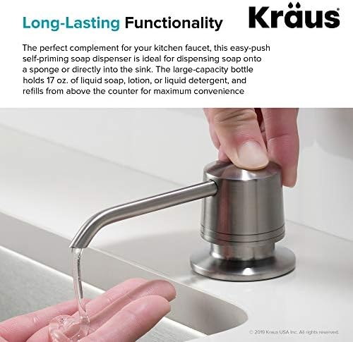 KRAUS Kitchen Soap and Lotion Dispenser in Stainless Steel, KSD-31SS