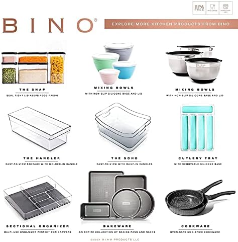 Stackable Storage Bins, Small - 2 Pack | THE STACKER COLLECTION | Clear Plastic | Built-In Handles | BPA-Free | Containers for Organizing Kitchen Pantry | Multi-Use Organizer