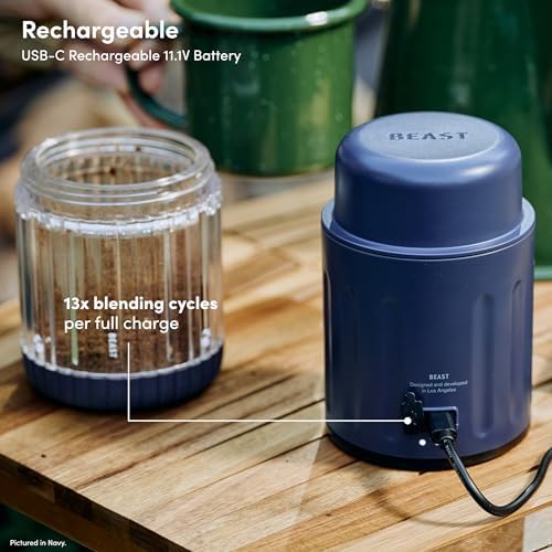 Beast GO Cordless Portable Blender, Travel-Ready, Cloud White, 22oz - Image 6