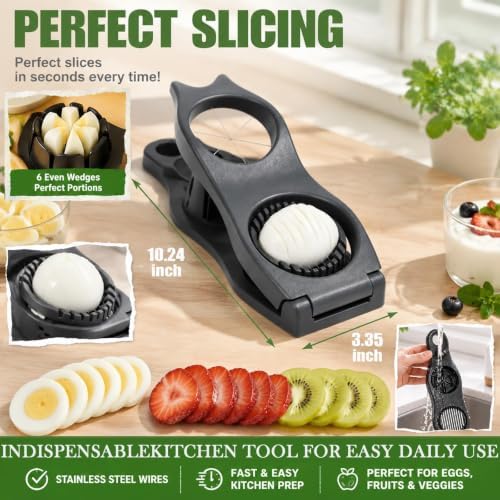 NOVANO 2 in 1 Egg Slicer for Hard Boiled Eggs - Image 6